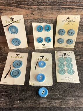 Lot of 6 Vintage NOS Sewing Button Cards La Mode La Petite Vogue Made In Holland